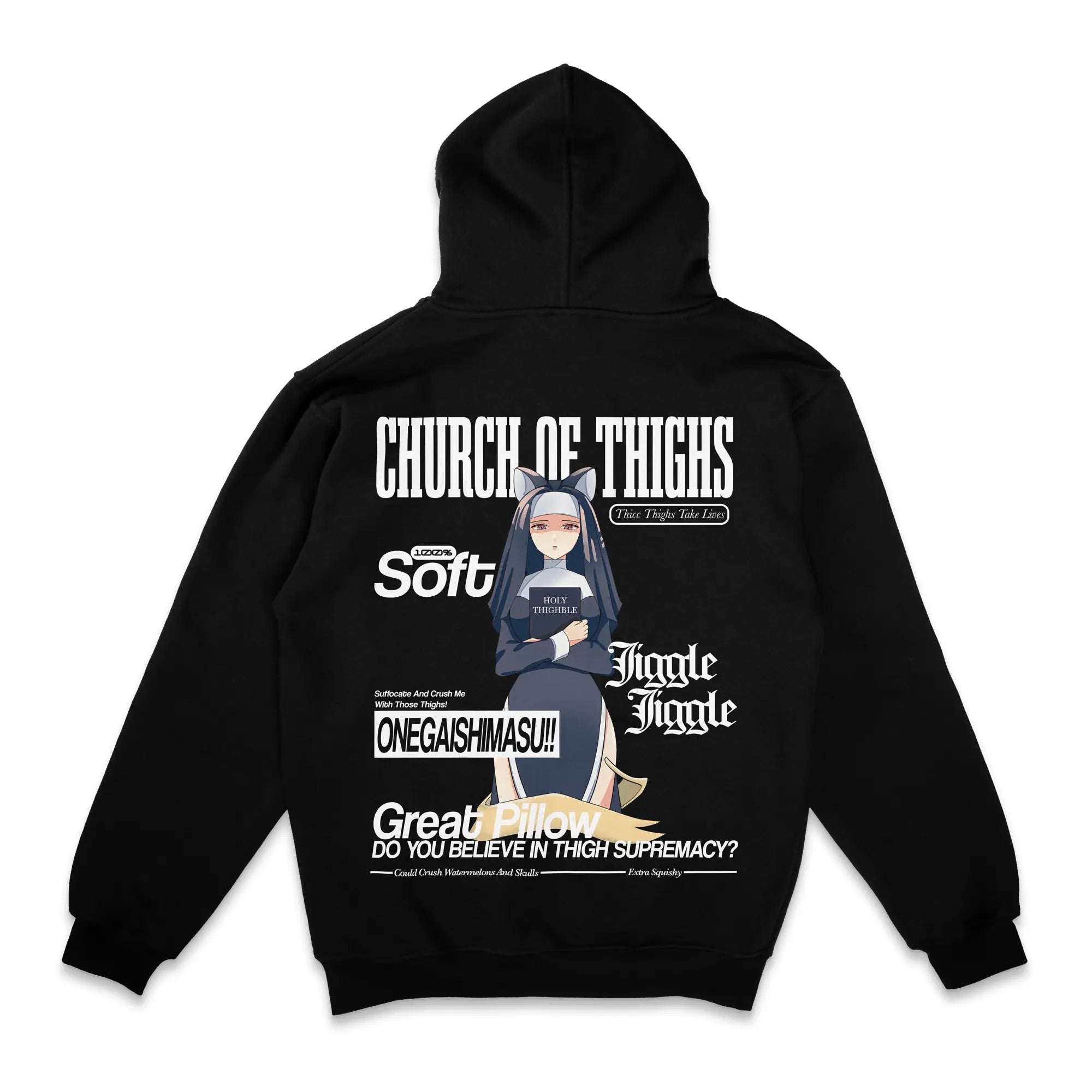 Church Of Thighs [Backprint] // Zip Hoodie