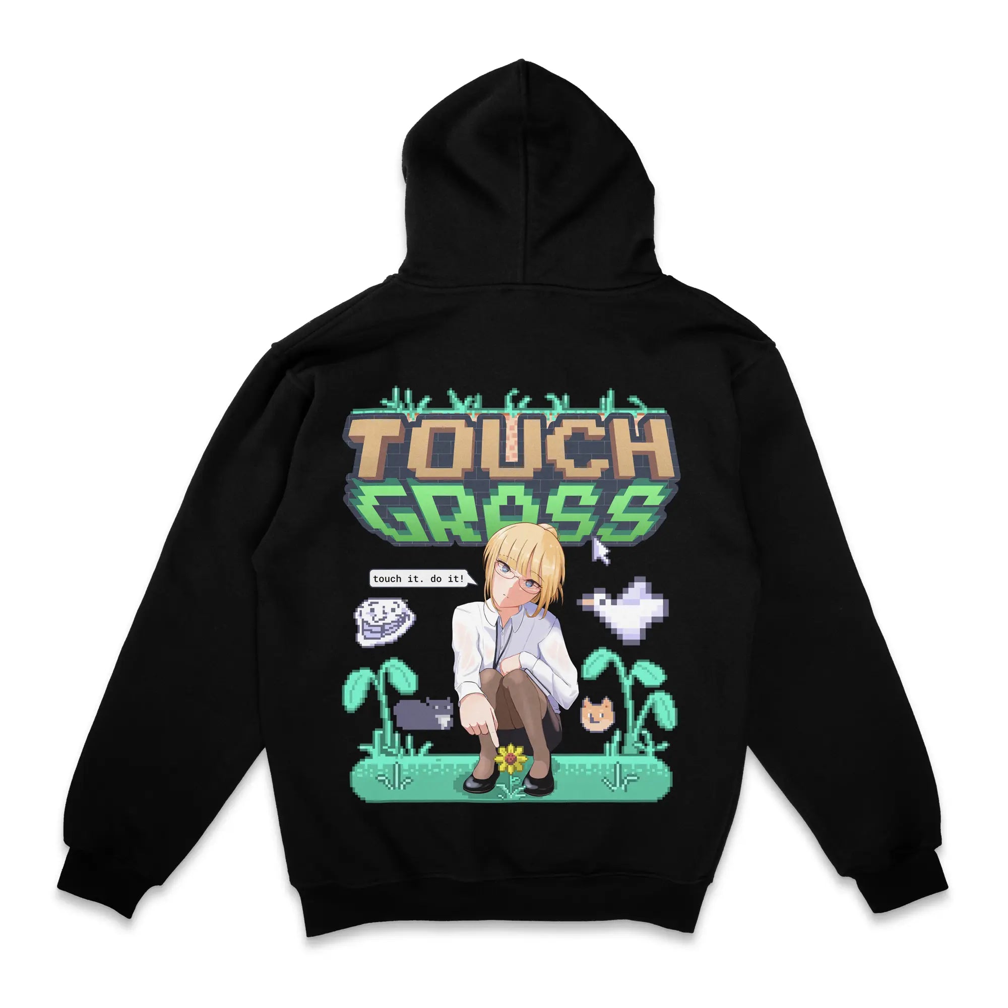 Touch Grass [Backprint] // Zip Hoodie